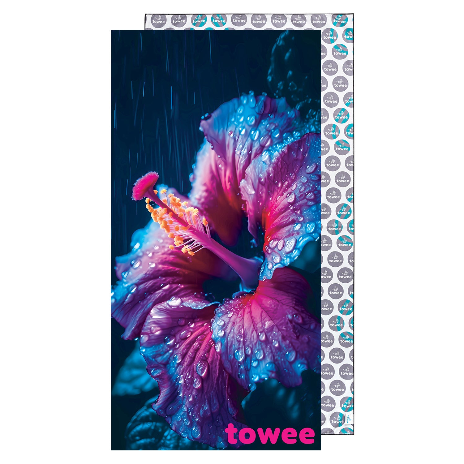 Quick -drying bath towel Rainy Bloom