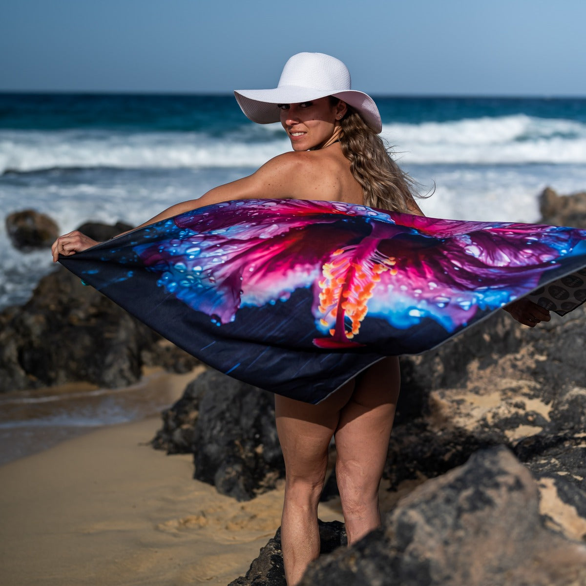 Quick -drying bath towel Rainy Bloom