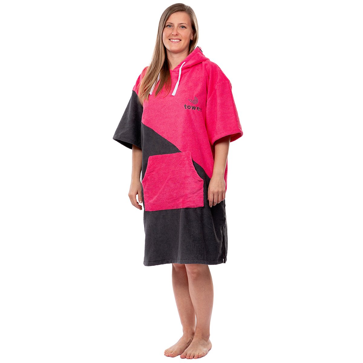 Surf poncho Double pink, 70 x 100 cm