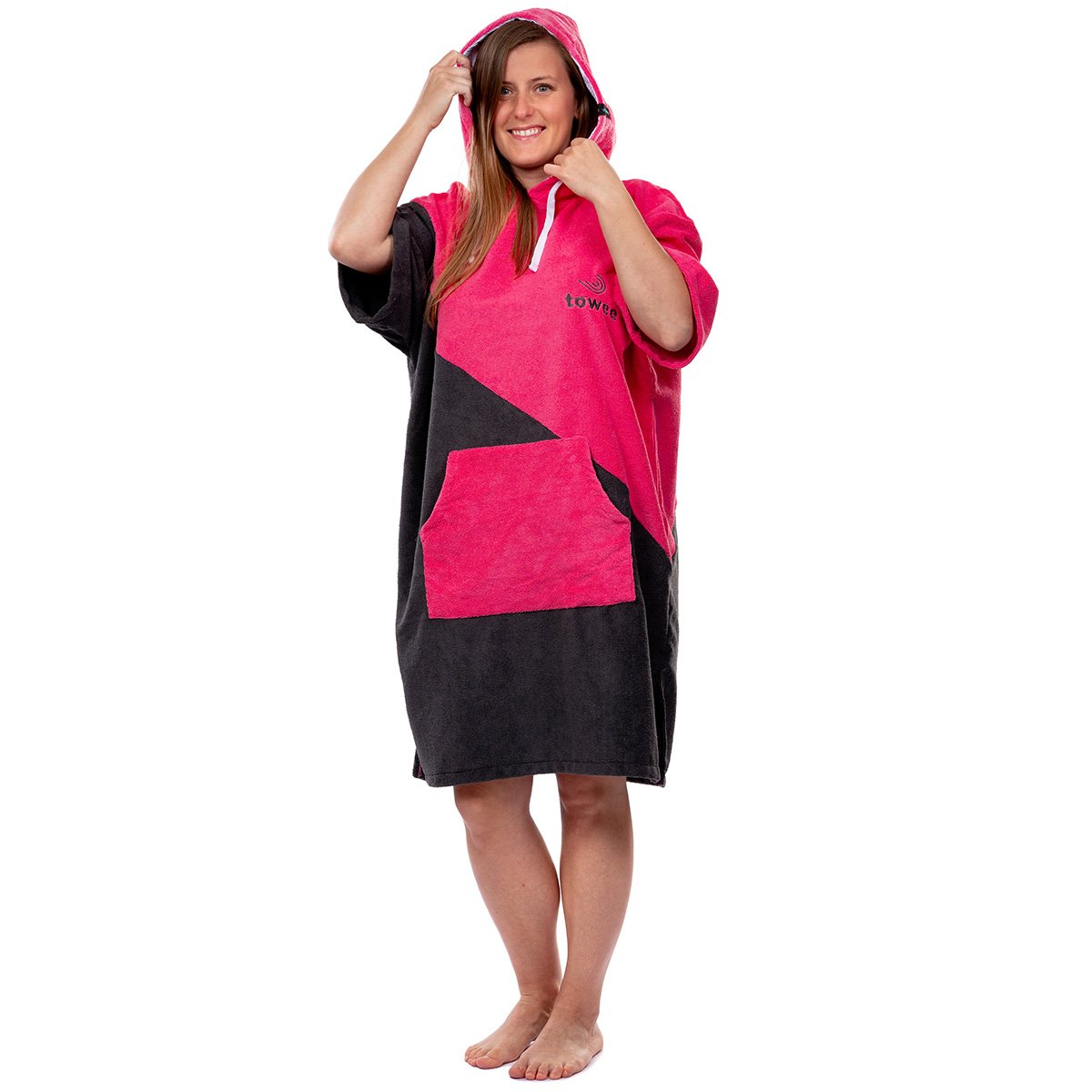 Surf poncho Double pink, 70 x 100 cm