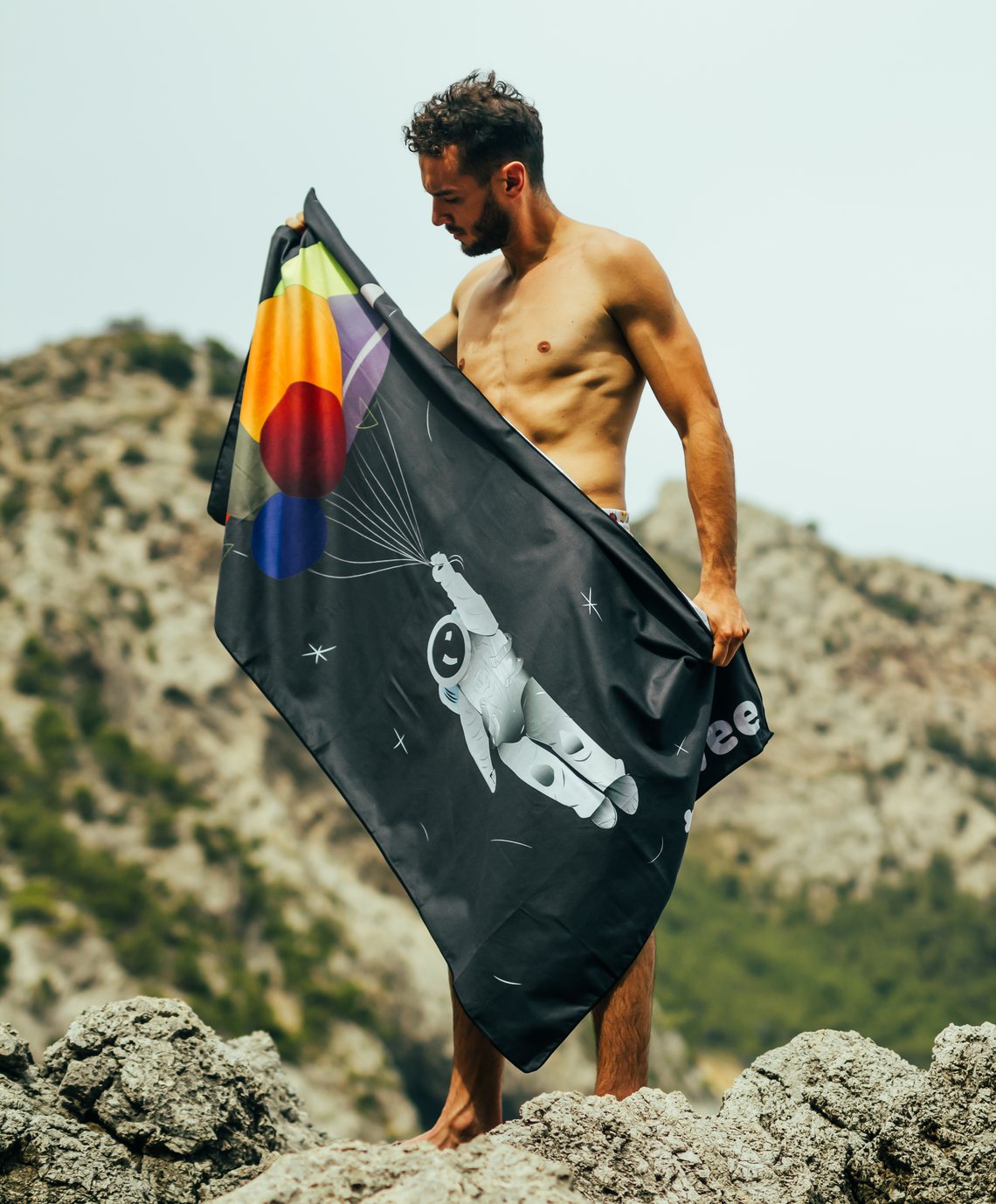 Quick drying towel SPACE BALLOON